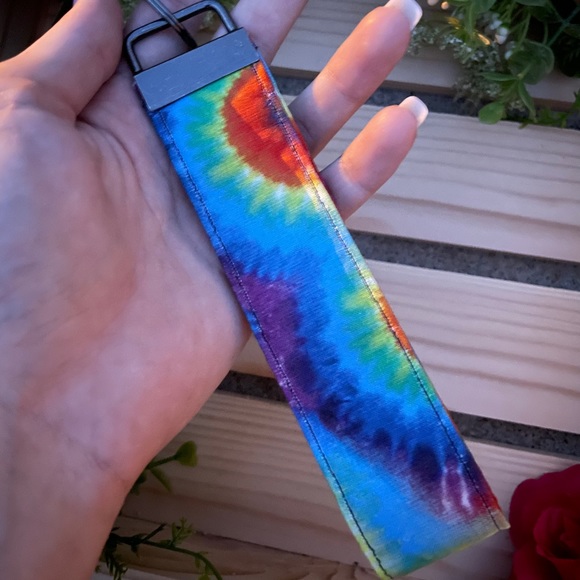 Tie Dye Key Fob Wristlet - Picture 3 of 3